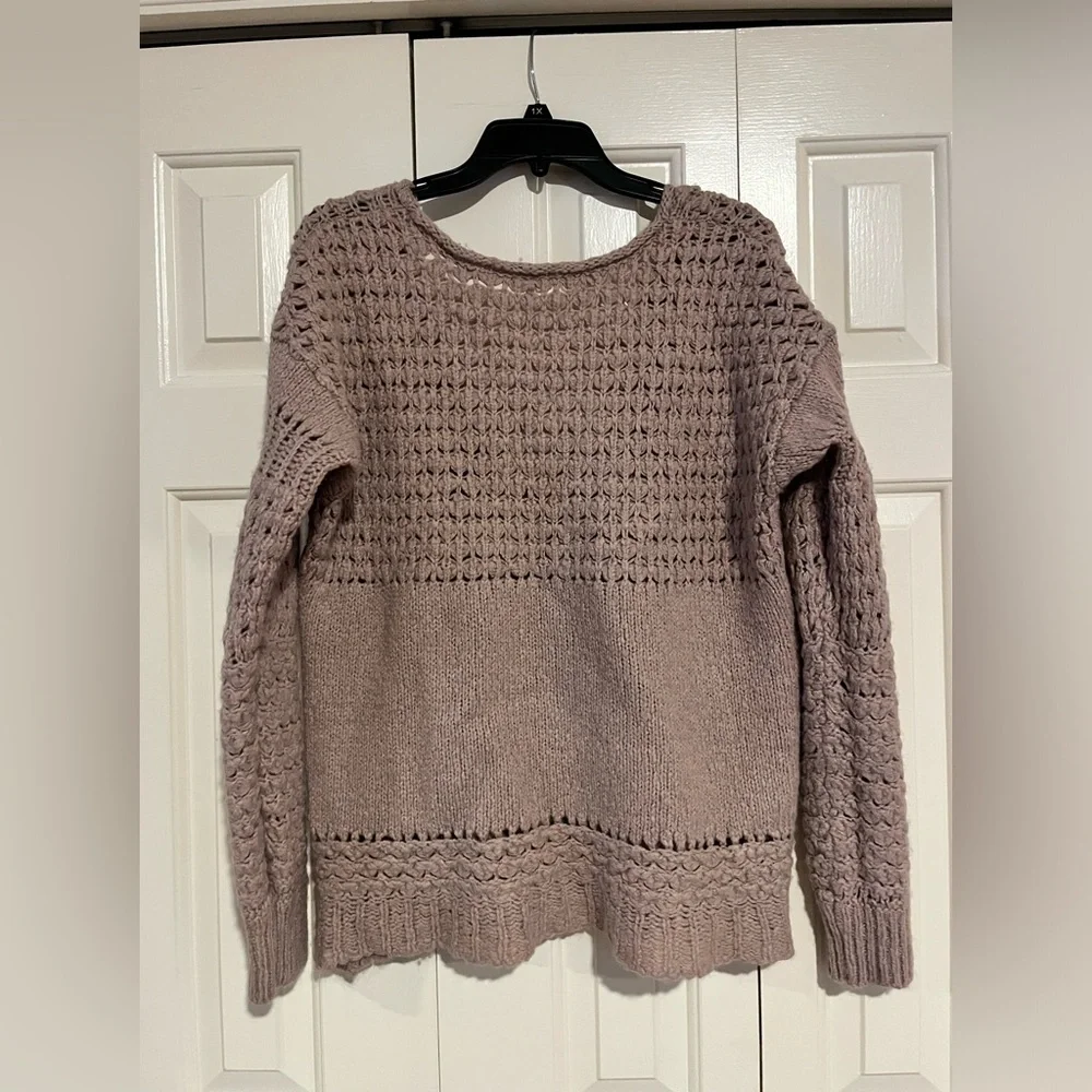 Free People Womens Crashing Waves Slouchy Oversized Wool Knit Pullover Sweater - Picture 7 of 10